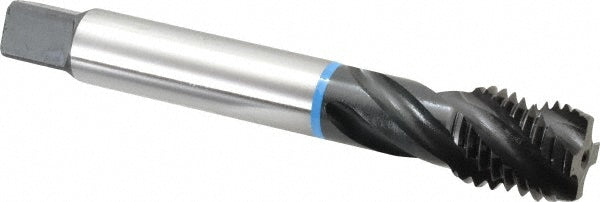 Emuge CU503200.5019 Spiral Flute Tap 1-1/8-7 UNC, 4 Flutes, Modified Bottoming, 2B Class of Fit, Cobalt, Oxide Coated