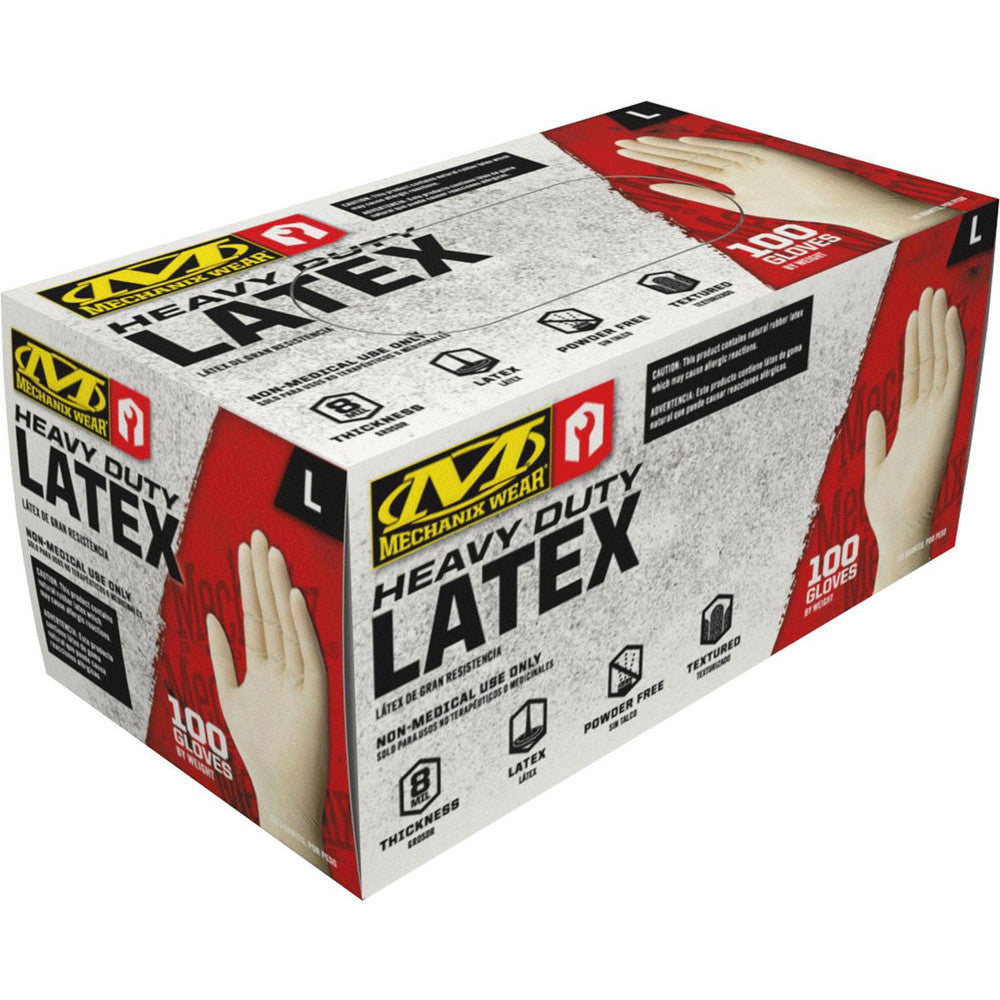 Mechanix Wear D14-00-009-100 Disposable/Single Use Gloves Primary Material Latex  Thickness (mil) 7.0  Grip Surface Grain (Full)  Grade General Purpose  Cuff Type Regular  Length (Inch) 9.0