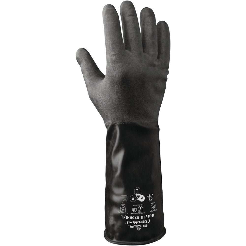 SHOWA 875R-09 Chemical Resistant Gloves Glove Type Type A Chemical Resistant Gloves  Material Butyl  Numeric Size 9  Coating Material Butyl  Finish Rough  Lining Material Unlined