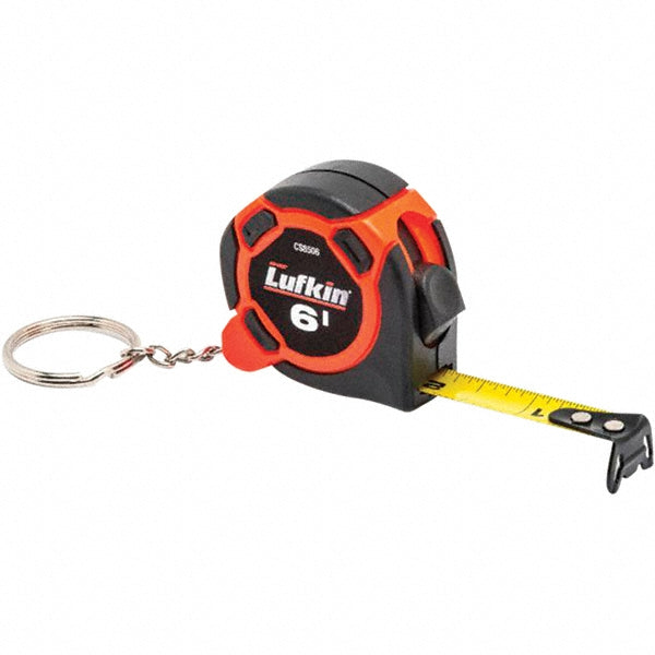 Lufkin CS8506 Tape Measure 6' Long, 1/2" Width, Yellow Blade