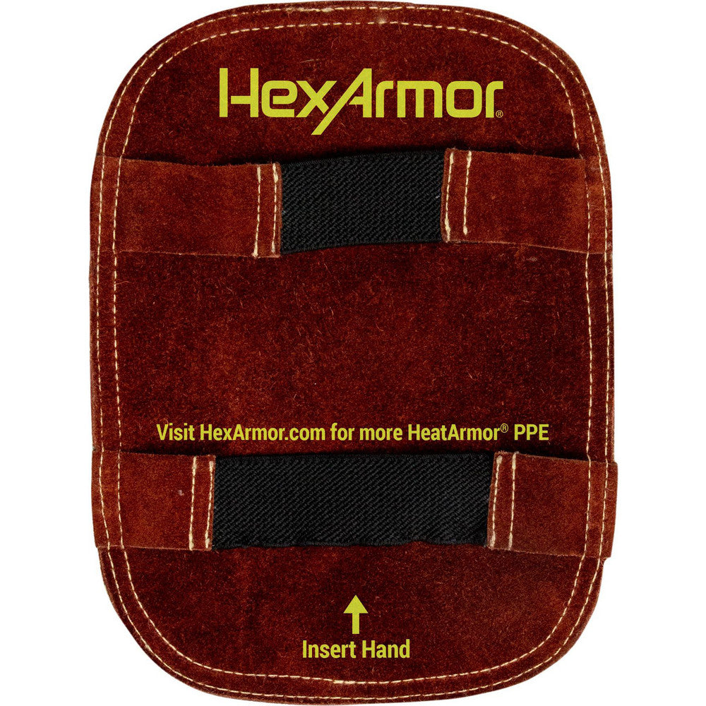 HexArmor 1020 Welding, Heat & FR Sleeve & Aluminized Sleeve Size Universal, Leather, Brown & Silver