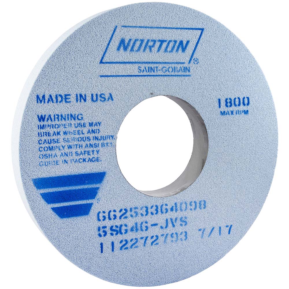 Norton 66253364100 Surface Grinding Wheel 14" Dia, 1-1/2" Thick, 5" Hole, 60 Grit, I Hardness