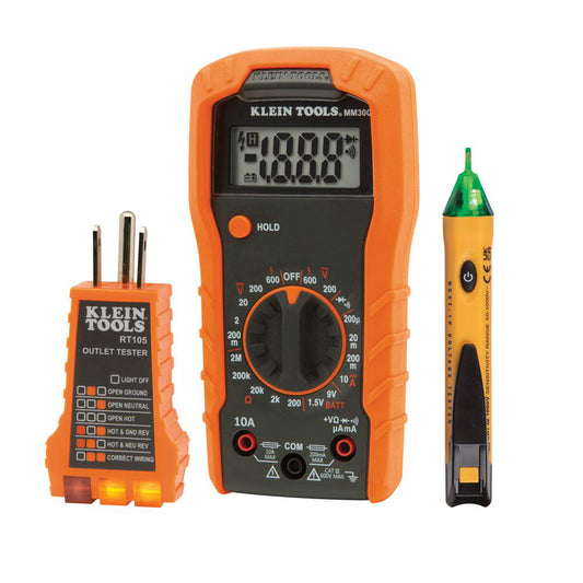 Klein Tools 69149P Electrical Test Equipment Accessories Accessory Type Receptacle Tester  For Use With Klein Tools Meters or Any Brand  Color Orange Black