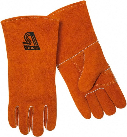Steiner 2119Y-L Welding Gloves Steiner Y, Size Large, Cowhide Leather, Pair, for Stick