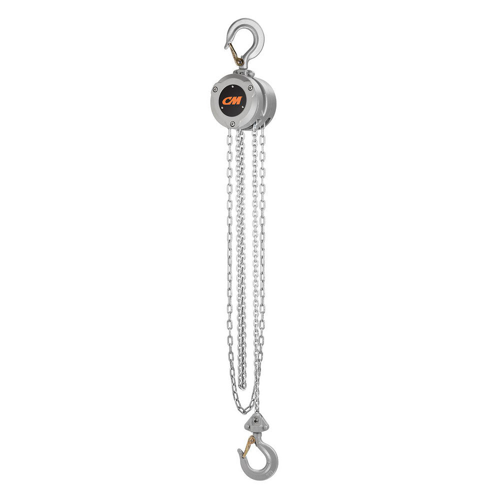 CM MHU02510 Manual Hand Chain Hoist with Overload Protection Hoist 500 lb Capacity, 10' Max Lift
