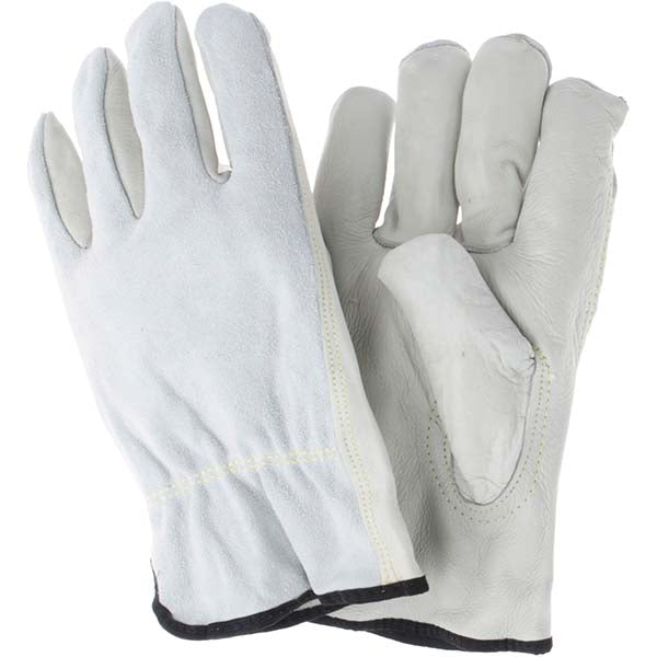 MCR Safety 32057XXXL Size 3XL Leather Abrasion Protection Work Gloves