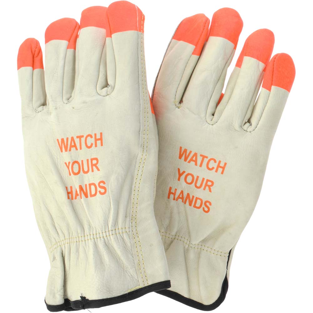 MCR Safety 3215PIM Size M Leather Abrasion Protection Work Gloves