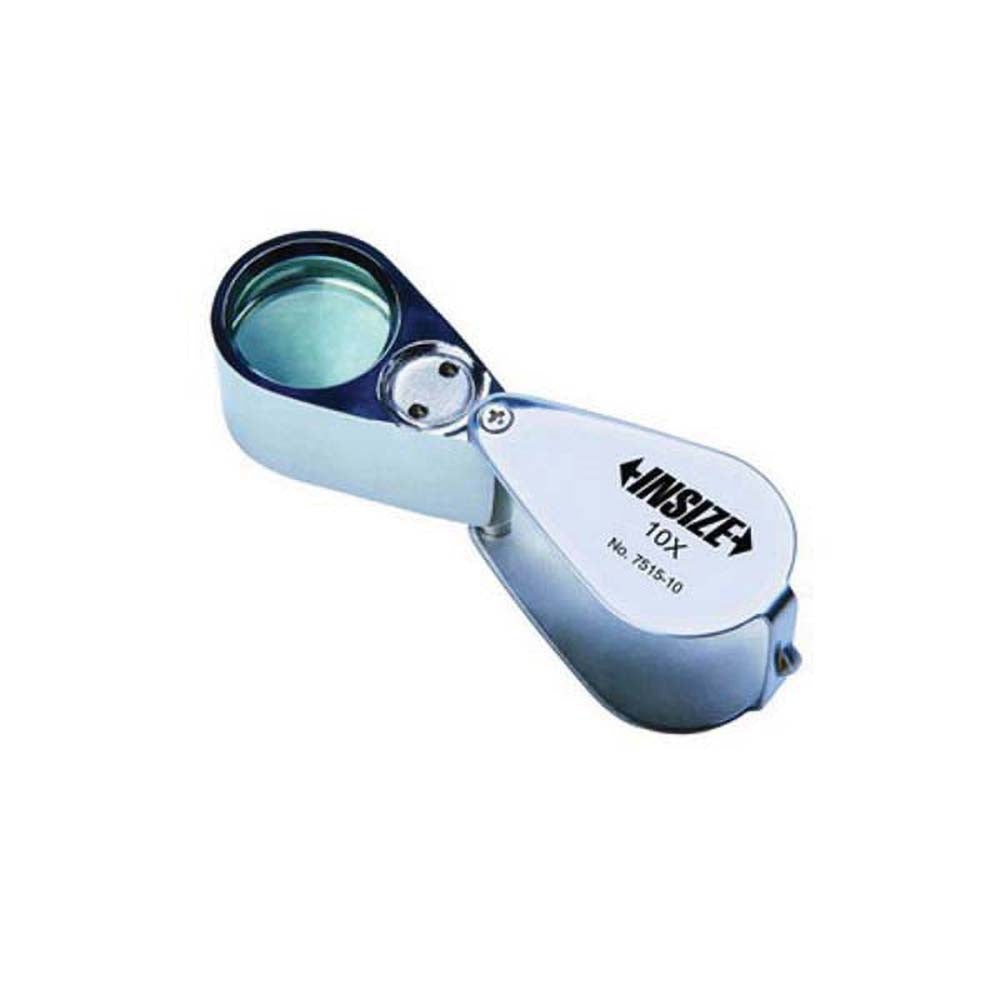 Insize USA LLC 7515-10 Lighted Magnifier 10x, Round, Glass