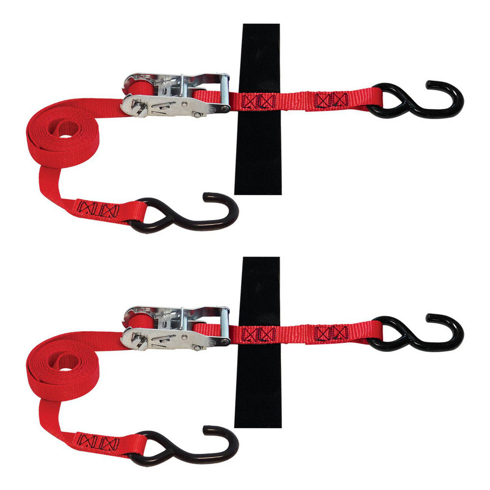 Snap-Loc SLTHS108RR2 Polyester Ratchet Strap Tie Down 8' Long, 1" Wide, 2500 lb Breaking Strength, 833 lb Load Capacity