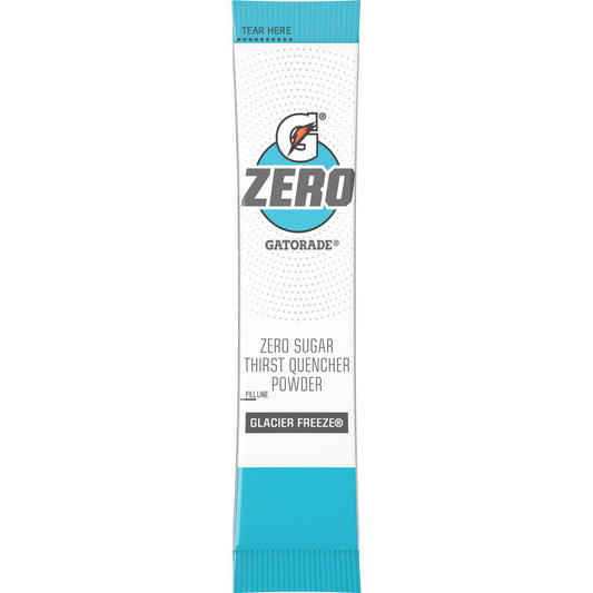 Gatorade 04457 Activity & Sport Drinks Drink Type Activity Drink  Form Powder  Container Yields (oz.) 16.90  Flavor Glacier Freeze  Drink Content Features Hydration Electrolytes Single Serve Suger-Free  Container Type Packet