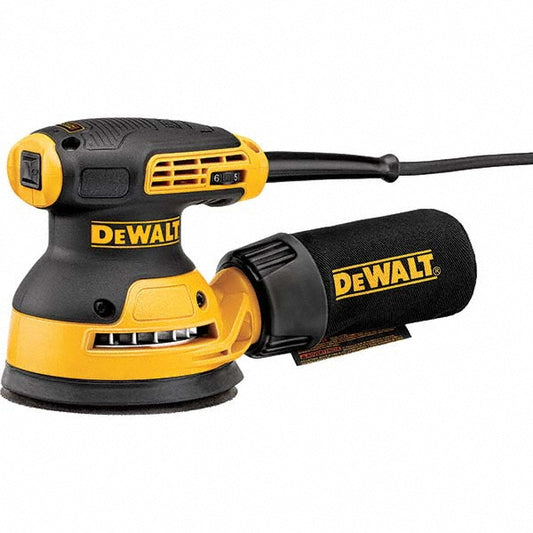 DeWALT DWE6423 Electric Orbital Sanders Pad Shape Round  Sander Type Random Orbital  Random Orbital Yes  Round Pad Size 5in  Amperage 3.00A  Includes DWE6423 Variable-Speed Random Orbit SanderDust Bag