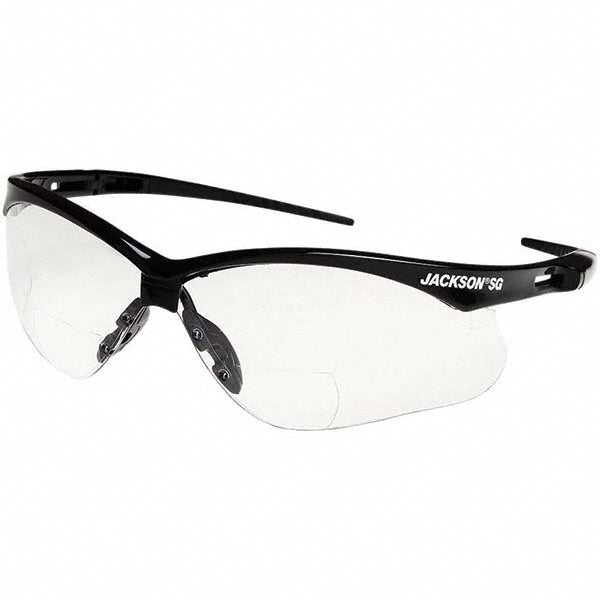 Jackson Safety 50042 Magnifying Safety Glasses 2.50, Clear Lenses, Anti-Fog & Scratch-Resistant, ANSI Z87.1+, CE & CSA Z94.3