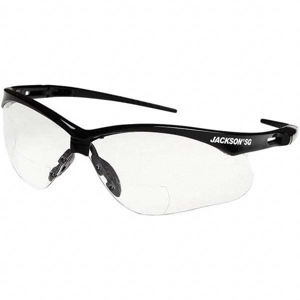 Jackson Safety 50040 Magnifying Safety Glasses 1.50, Clear Lenses, Scratch-Resistant, ANSI Z87.1+, CE & CSA Z94.3