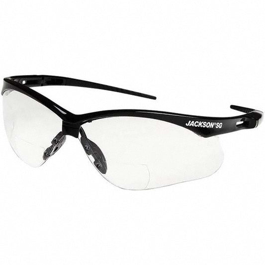 Jackson Safety 50040 Magnifying Safety Glasses 1.50, Clear Lenses, Scratch-Resistant, ANSI Z87.1+, CE & CSA Z94.3