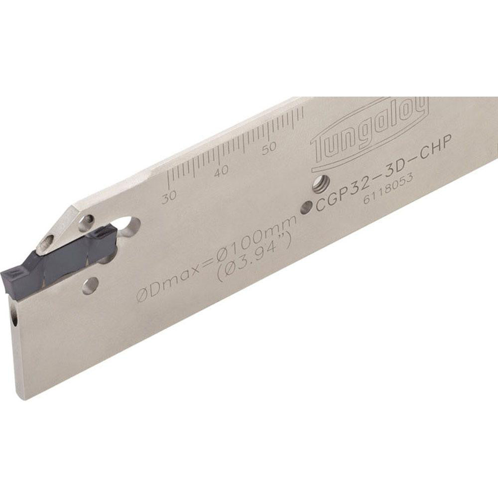 Tungaloy 3305680 Indexable Cut-Off Blades End Type Double Hand Neutral Blade Height (Decimal Inch) 1.2600 Blade Width (Decimal Inch) 0.0985 Blade Overall Length (Decimal Inch) 5.9060 Blade Overall Length (mm) 150.01 Blade Style CGP Compatible Insert Style