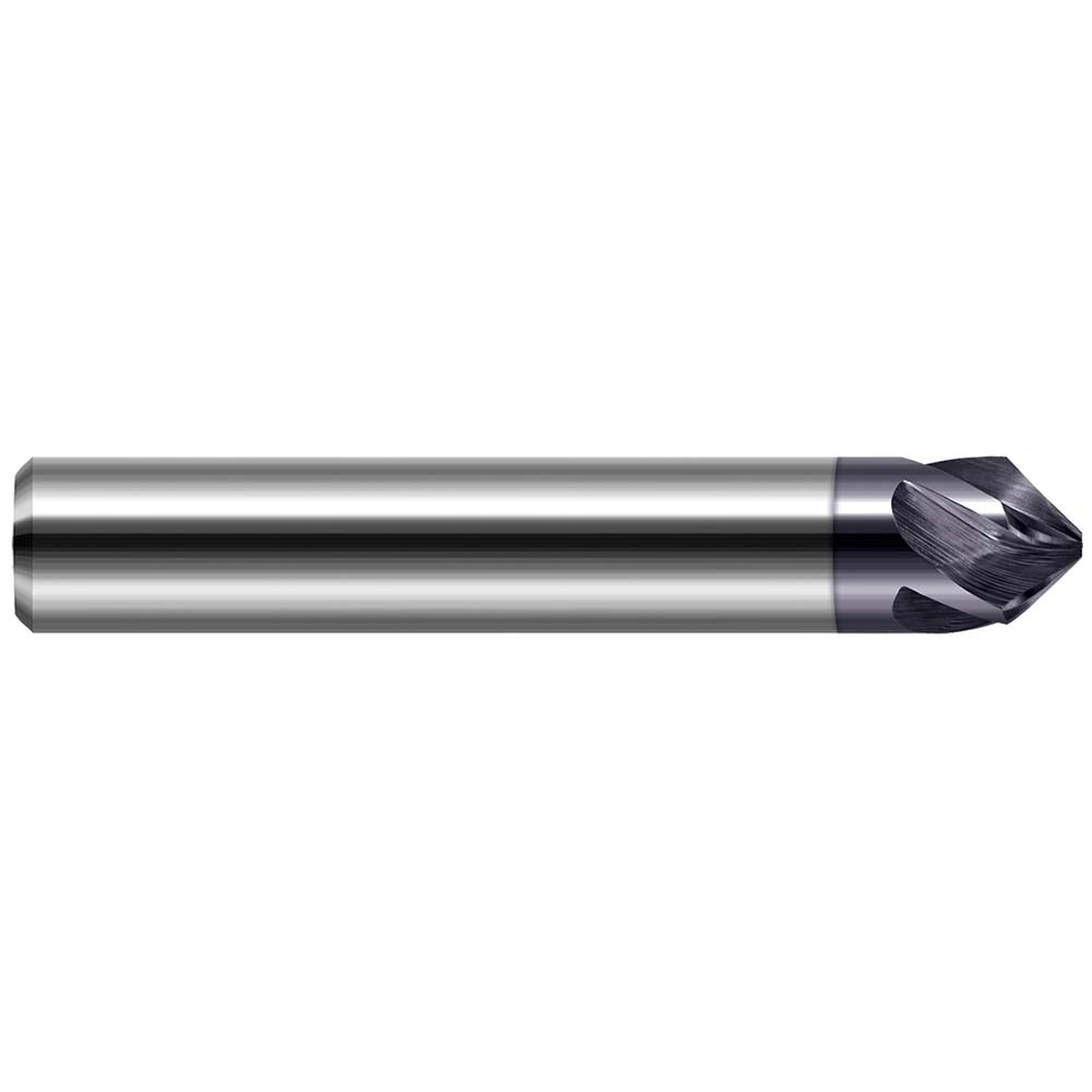 Harvey Tool 897216-C3 Chamfer Mill 1/4" Dia, 1/4" Shank Dia, 90 deg, 3 Flute, Solid Carbide, Single End