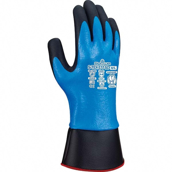 SHOWA S-TEX377SCL-08 Cut, Puncture & Abrasive-Resistant Gloves Size L, ANSI Cut A4, ANSI Puncture 3, Foam Nitrile, Hagane Steel & HPPE Blend