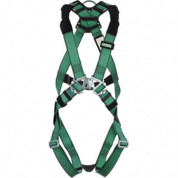 MSA 10197197 Fall Protection Harnesses 400 Lb, Vest Style, Size X-Large, Polyester, Back