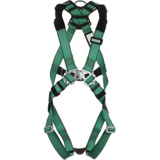 MSA 10197197 Fall Protection Harnesses 400 Lb, Vest Style, Size X-Large, Polyester, Back