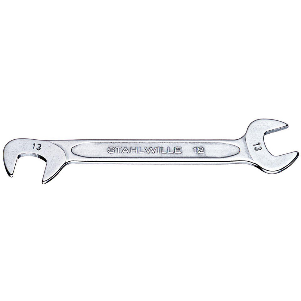 Stahlwille 40061313 Open End Wrenches Wrench Type Extra Thin Open End Wrench  Head Type Straight  Wrench Size (mm) 13  Material Alloy Steel  Finish Chrome  Head Angle 75
