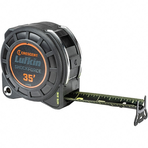 Lufkin L1135B-02 Tape Measure 35' Long, 1-3/16" Width, Black & Green Blade
