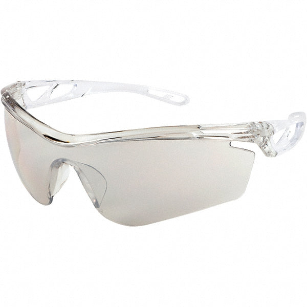 MCR Safety CL419 Safety Glasses Scratch-Resistant, Polycarbonate, Clear Mirror Lenses, Frameless