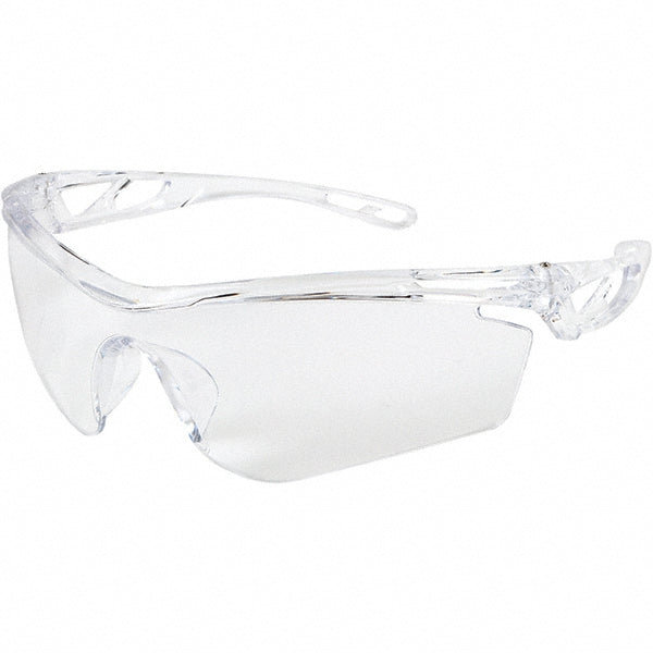 MCR Safety CL410 Safety Glasses Scratch-Resistant, Polycarbonate, Clear Lenses, Frameless
