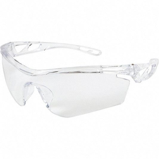 MCR Safety CL410 Safety Glasses Scratch-Resistant, Polycarbonate, Clear Lenses, Frameless