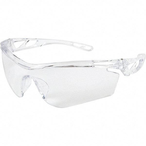 MCR Safety CL400 Safety Glasses Uncoated, Polycarbonate, Clear Lenses, Frameless