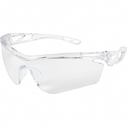 MCR Safety CL400 Safety Glasses Uncoated, Polycarbonate, Clear Lenses, Frameless