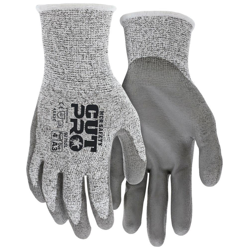 MCR Safety 92752M Cut, Puncture & Abrasion-Resistant Gloves MemphisÂ® 92752, Size Medium, ANSI Cut A3, ANSI Puncture 4, Polyurethane, HPPE