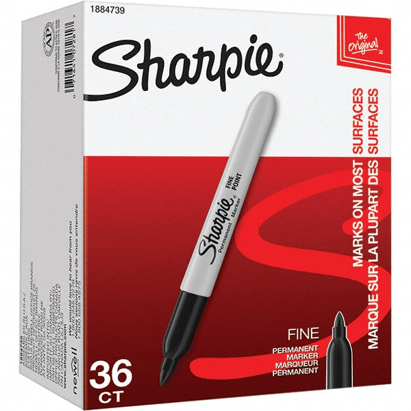 Sharpie 1884739 Permanent Marker Black, AP Non-Toxic, Fine Point