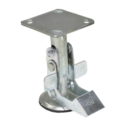 Vestil FL-LK-5EG 7" Mounting Height, Floor Truck Lock for 5" Diam Caster Wheels