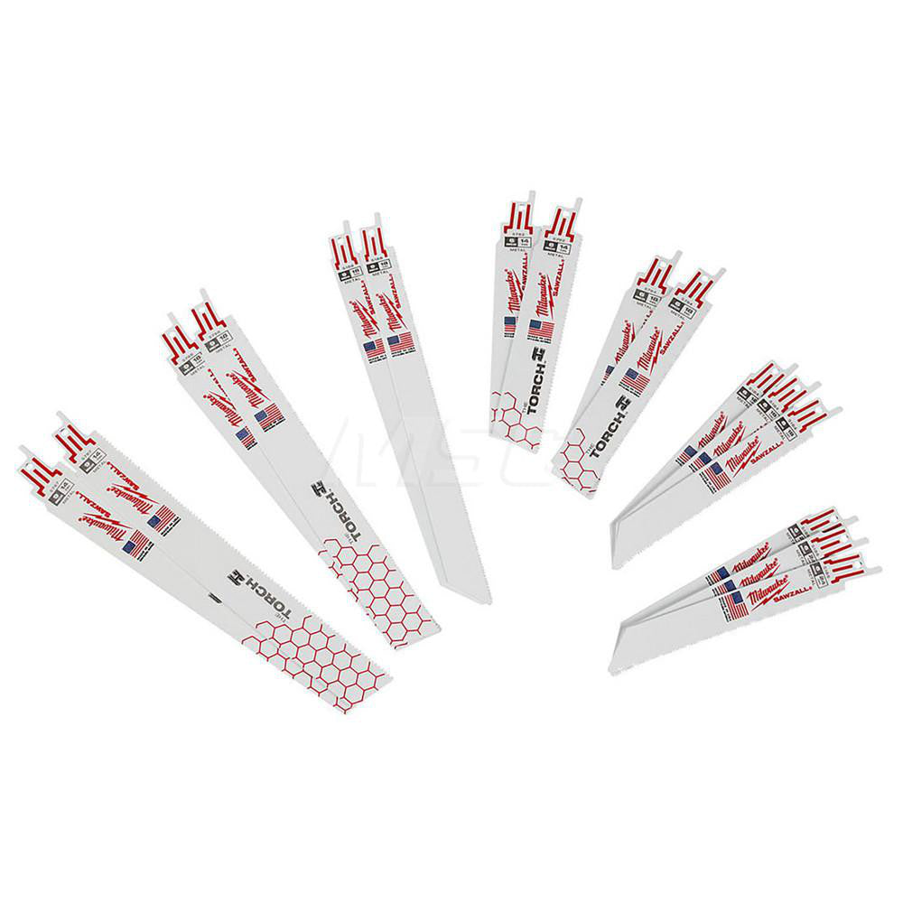 Milwaukee Tool 49-22-1216 Reciprocating Saw Blade Sets Blade Material Bi-Metal  Maximum Teeth Per Inch 24  Profile Shape Straight  Cutting Edge Style Sharp
