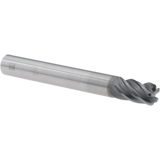 Seco 03257845 Corner Radius End Mill 1/4" Dia, 3/8" LOC, 0.0450" Radius, 5 Flute, Solid Carbide