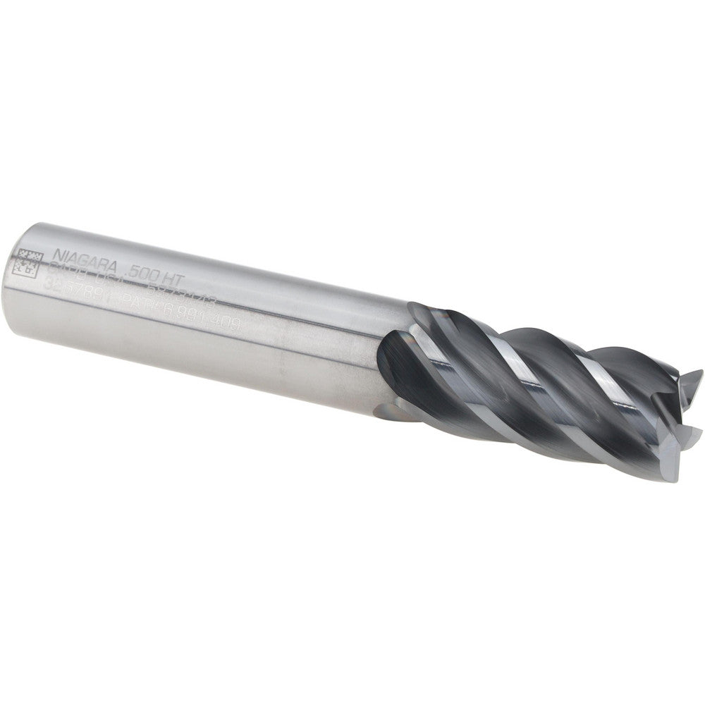 Seco 03257891 Corner Radius End Mill 1/2" Dia, 1" LOC, 0.0150" Radius, 5 Flute, Solid Carbide