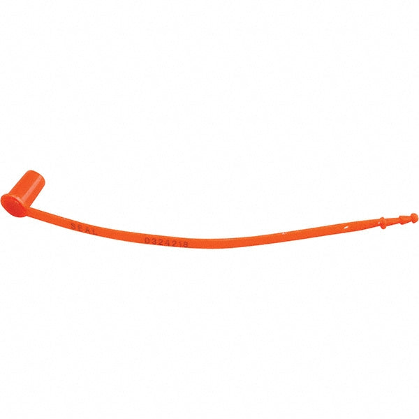 Vestil SECS-F7-RD Security Seals Type Barrier Seal  Overall Length (Decimal Inch) 8.125in  Material Polypropylene  Breaking Strength (lb) 50.000 (Pounds) Features Reveals the Slightest Tampering Attempts  Features Reveals the Slightest Tampering Attempts