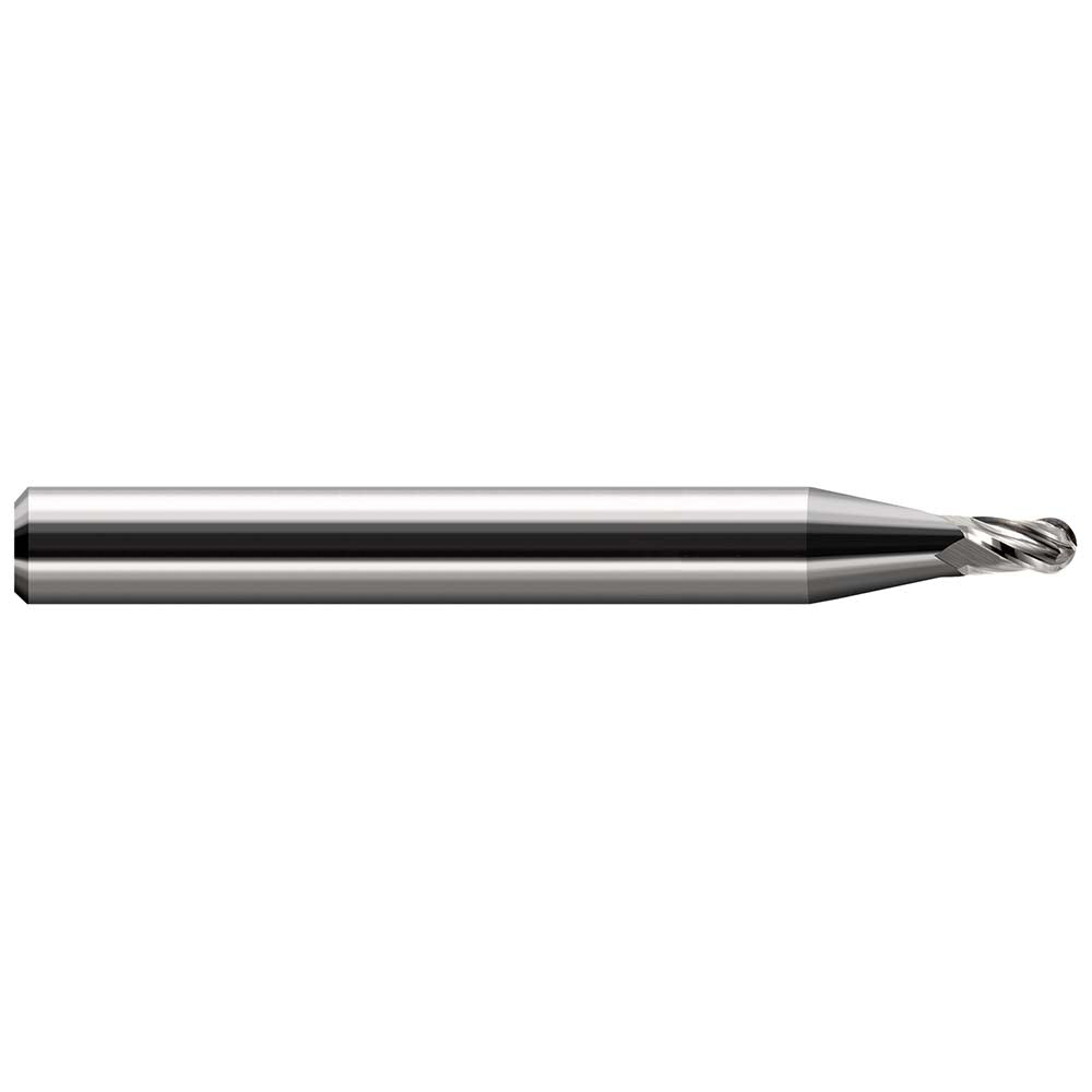 Harvey Tool 24547 Ball End Mill 0.0470" Dia, 0.0700" LOC, 2 Flute, Solid Carbide