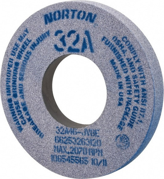 Norton 66253263120 Surface Grinding Wheel 12" Dia, 1-1/2" Thick, 5" Hole, 46 Grit, J Hardness
