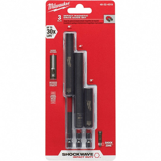 Milwaukee Tool 48-32-4519 Power & Impact Screwdriver Bit Sets Set Type Impact Driver  Bit Type Magnetic  Point Type Hex  Drive Size (Inch) 1/4  Overall Length (Inch) 1/4  Hex Size Range (Inch) 1/4