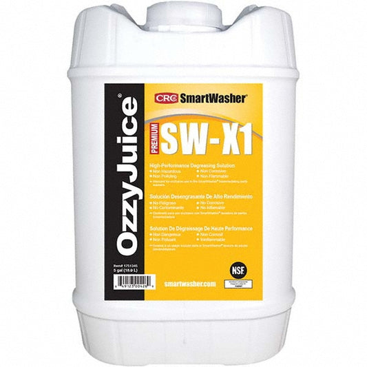 CRC 1751304 Parts Washing Solutions & Solvents Solution Type Water-Based Container Type Pail Solution Form Liquid Flash Point 200 Â°F 93.3 Â°C Container Size Range 5 Gal. - 49.9 Gal. Container Size (Gal.) 5.00 Standards NSF A1 Application 1 Mining Uti