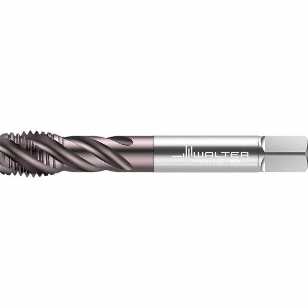 Walter-Prototyp 7557022 Spiral Flute Tap 1/2-13 UNC, 4 Flutes, Semi-Bottoming, 2B/3B Class of Fit, High Speed Steel, TiAlN Coated
