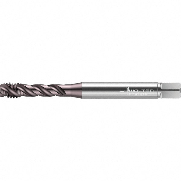 Walter-Prototyp 7557081 Spiral Flute Tap 1/4-28 UNF, 3 Flutes, Semi-Bottoming, 2B/3B Class of Fit, High Speed Steel, TiAlN Coated