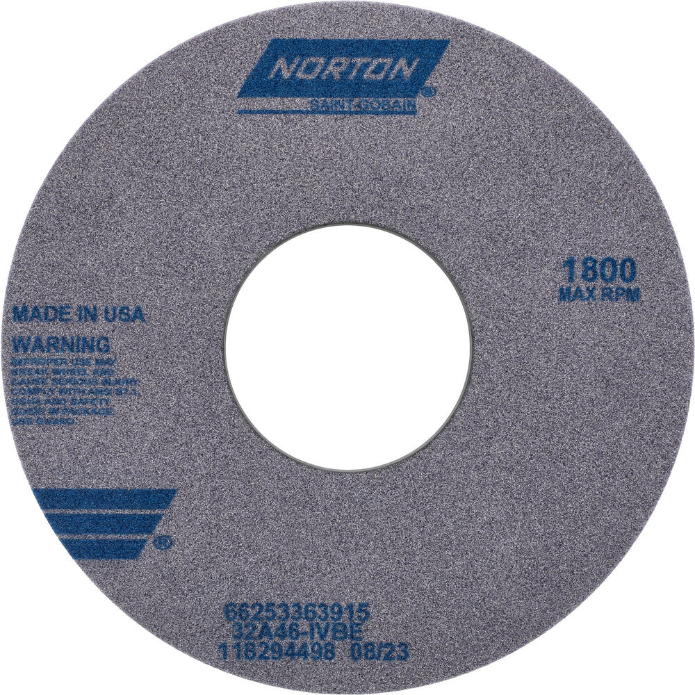 Norton 66253363915 Surface Grinding Wheel 14" Dia, 1" Thick, 5" Hole, 46 Grit, I Hardness