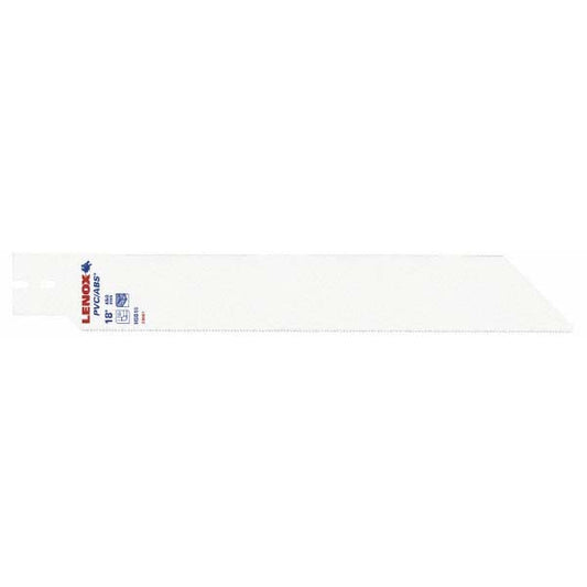 Lenox 20981HSB18 PVC & ABS Saw Blades Blade Type PVC/ABS Saw Blade  Blade Material Carbon Steel  Pitch Pattern Constant  Blade Length (Decimal Inch) 18  Blade Width (Inch - 0 Decimals) 2-1/2  Threads Per Inch 10