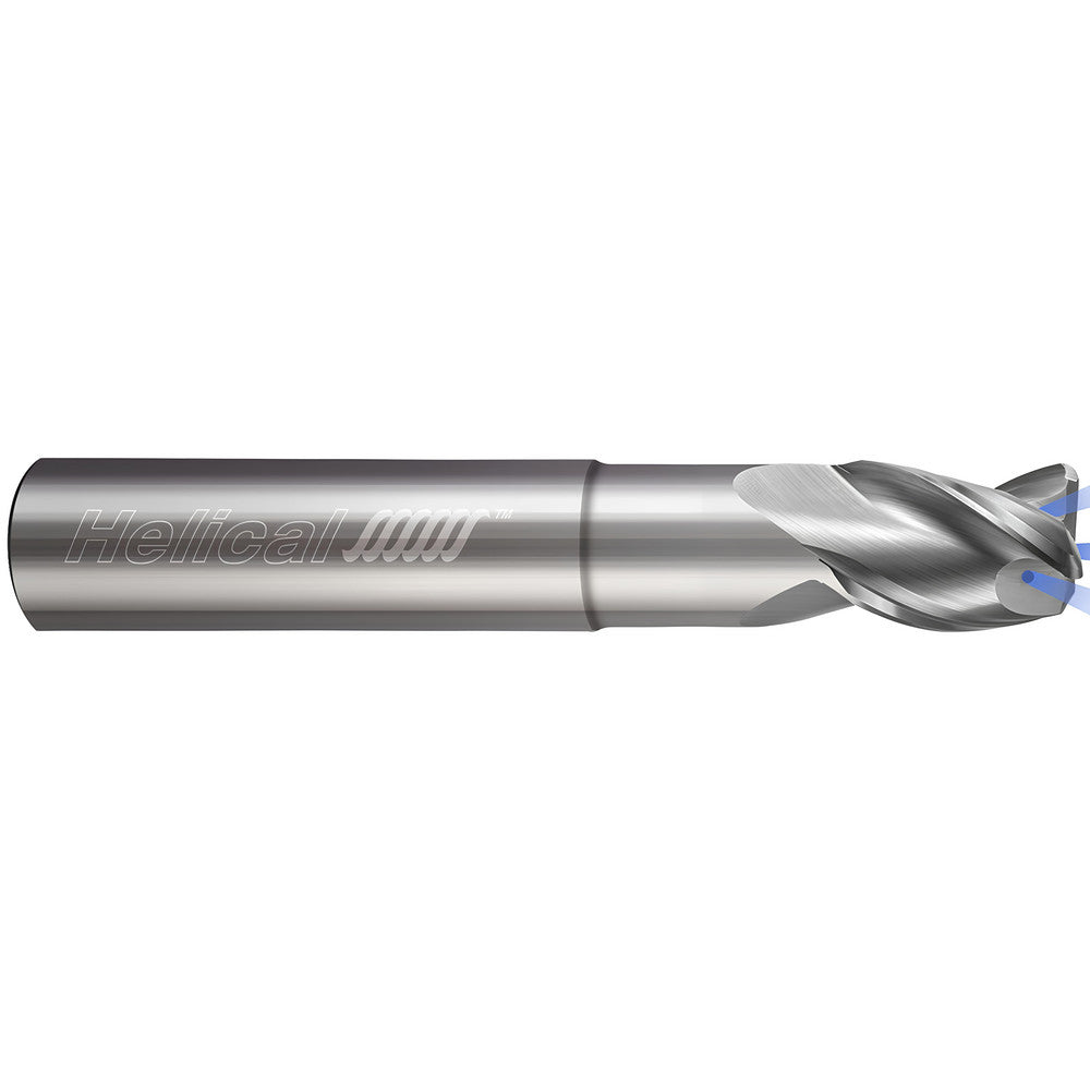 Helical Solutions 84298 Corner Radius End Mill 1/2" Dia, 1-1/4" LOC, 0.0300" Radius, 4 Flute, Solid Carbide