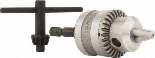 Jacobs JCM30248 Drill Chuck 1/4" Capacity, Integral Shank Mount
