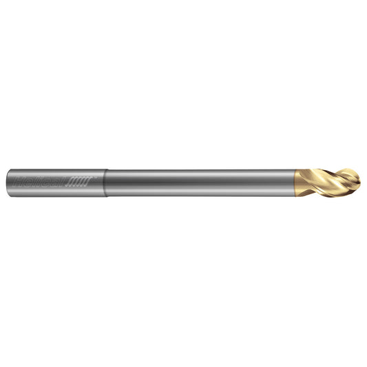 Helical Solutions 47241 Ball End Mill 1/2" Dia, 5/8" LOC, 3 Flute, Solid Carbide