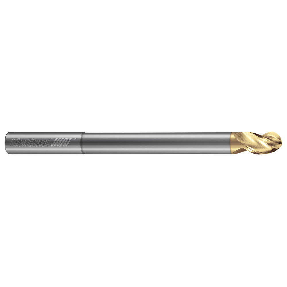 Helical Solutions 47256 Ball End Mill 1/2" Dia, 5/8" LOC, 3 Flute, Solid Carbide