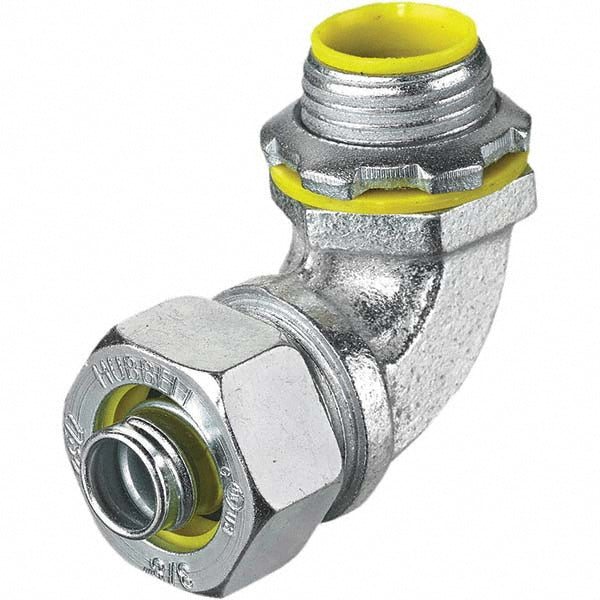 Hubbell Wiring Device-Kellems H03891 Conduit Connector For Liquid-Tight, Malleable Iron & Steel, 3/8" Trade Size